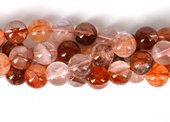 Strawberry quartz Polished Round 12mm strand 32 beads-beads incl pearls-Beadthemup