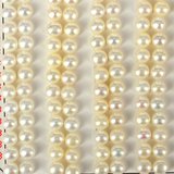 Fresh Water Pearl Half Drill Button White 4.5-5mm PAIR-beads incl pearls-Beadthemup