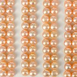 Fresh Water Pearl Half Drill Button Pink 4.5-5mm PAIR-beads incl pearls-Beadthemup