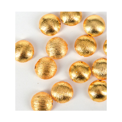 Plated Brass Gold plate Brushed Lentel bead 20mm EACH