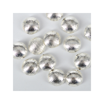 Plated Brass Silver plate Brushed Lentel bead 20mm EACH