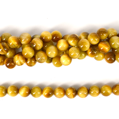 Golden Tiger Eye Polished Round 8mm beads per strand 46 Bead