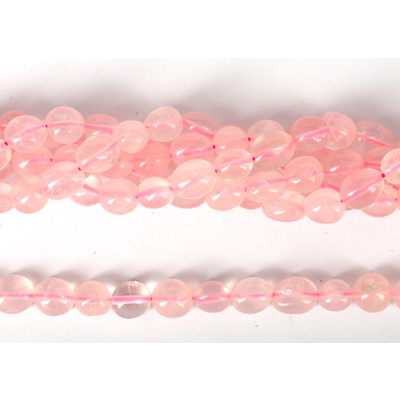 Rose Quartz polished nugget 8x10mm strand approx 40 beads
