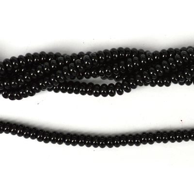 Onyx Polished Saucer 2x4mm Strand 70 beads