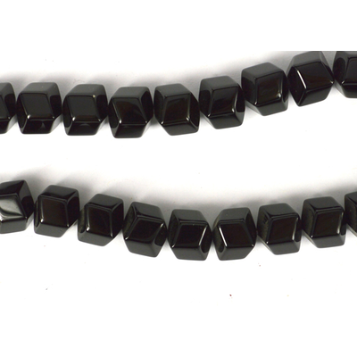 Onyx 12mm 12 sided Cube strand 34 beads