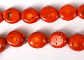 Coral Orange Nugget 26x23mm strand 16 beads-beads incl pearls-Beadthemup
