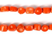 Coral Orange Nugget 15x13mm strand 22 beads-beads incl pearls-Beadthemup