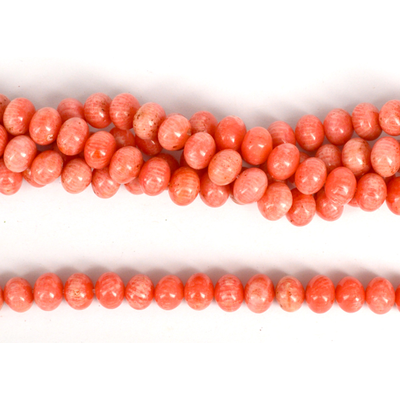 Coral Apricot Rondel 8x7mm EACH bead