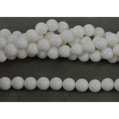 White Shell 10mm Round beads per strand 40 Beads
