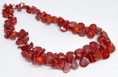 Coral Red Teardrop graduated approx 11-25mm 45cm-beads incl pearls-Beadthemup
