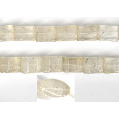 Clear quartz Pillow 19x15mm strand 20 beads