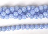 Blue Lace Agate polished round 8mm Strand 48 beads-beads incl pearls-Beadthemup