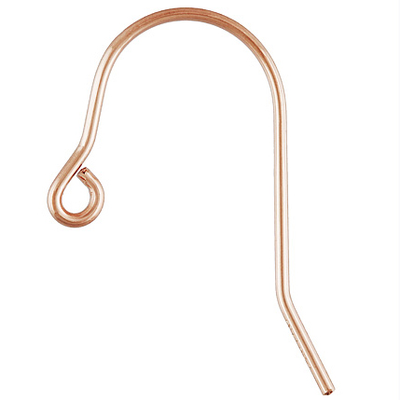 14k ROSE Gold filled Sheppard loop 0.76mm wire 2 PAIR