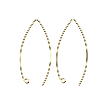 14k Gold filled Earwire 30x20mm Pair