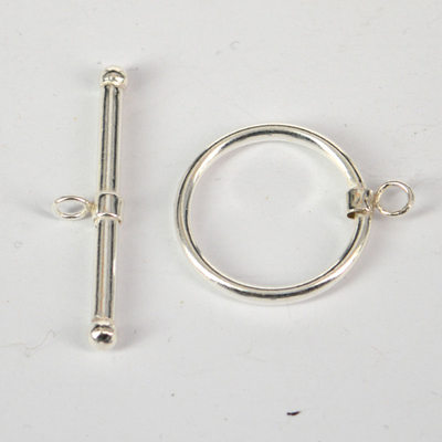 Sterling Silver Toggle clasp 24mm ring 2.5mm thick 1 pack