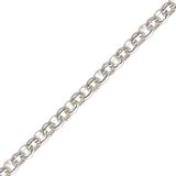 Sterling silver Chain rollo 0.6x1.75 per Meter-findings-Beadthemup