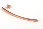 Rose Gold plate Earwire stud 51mm pair-findings-Beadthemup