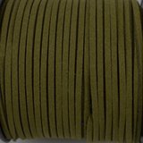 Faux Suede 3mm Olive Green per Meter-stringing-Beadthemup