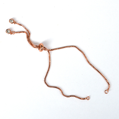 Rose Gold plate Chain adjustable Bracelet