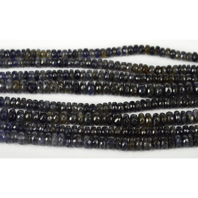 Iolite Fac.Rondel  beads 1/2 strand length