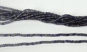 Iolite Shaded light-dark-light Fac.Rondel 2.5x 1.8mm str app 260 beads-beads incl pearls-Beadthemup