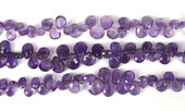 Amethyst Fac.flat Top drill Briolette app 6x6mm str 46 beads-beads incl pearls-Beadthemup