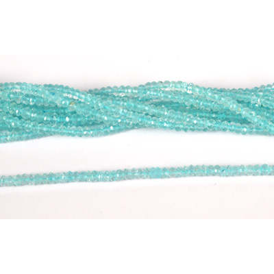 Blue Topaz Fac.Rondel 3.8x2mm str 165 beads