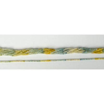 Aquamarine Fac.Rondel multicolour 3x2mm str 228 beads