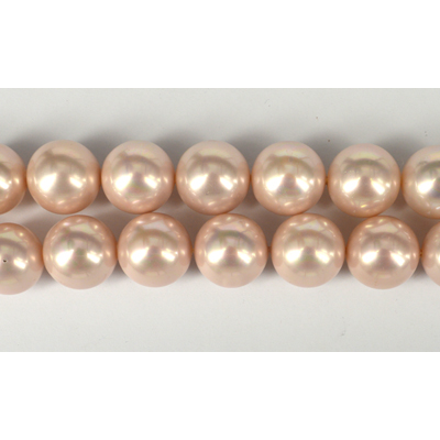 Shell Based Pearl Pink Round 16mm str 25 beads