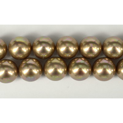 Shell Based Pearl Beige Round 16mm str 25 beads