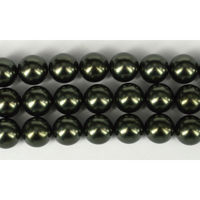 Shell Based Pearl Dk Grey Round 14mm str 29 beads