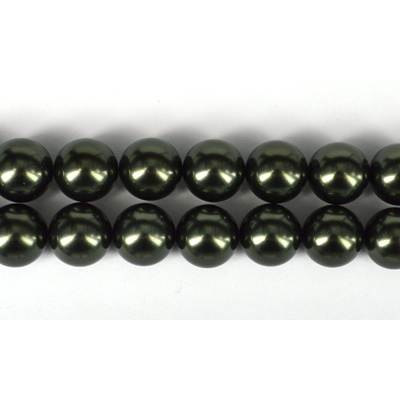 Shell Based Pearl Dk Grey Round 16mm str 25 beads