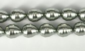 Shell Based Pearl Silver Teardrop 17x14mm per PAIR-beads incl pearls-Beadthemup