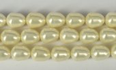 Shell Based Pearl White Teardrop 15x12mm Per Pair-beads incl pearls-Beadthemup