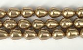 Shell Based Pearl Beige Teardrop 15x12mm Str 27 beads-beads incl pearls-Beadthemup