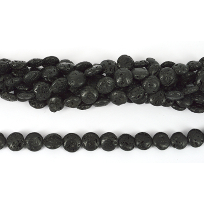 Lava Coin 12mm Str 34 beads