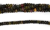 Tourmaline Pol.Rondel 6x3mm str 110 beads-beads incl pearls-Beadthemup