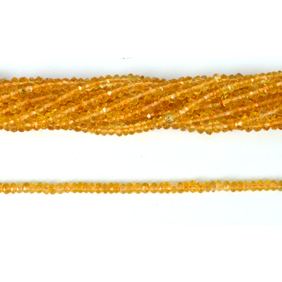 Citrine Fac.Rondel 3.5x2mm str 160 beads