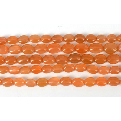 Moonstone Peach Pol.Mani 8x6mm str 62 beads