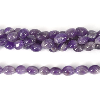 Amethyst Banded pol.Nugget 15x10mm str 23 beads