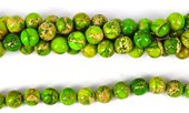 Imperial Jasper Dyed Lime pol.Round 10mm 40 beads-beads incl pearls-Beadthemup