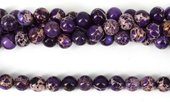 Imperial Jasper Dyed Purple pol.Round 10mm 40 beads-beads incl pearls-Beadthemup
