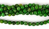 Imperial Jasper Dyed Green pol.Round 10mm 40 beads-beads incl pearls-Beadthemup