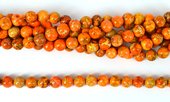 Imperial Jasper Dyed Orange pol.Round 10mm 40 beads-beads incl pearls-Beadthemup