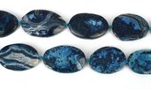 Agate Slice dyed Blue app 50x35mm EACH BEAD-beads incl pearls-Beadthemup