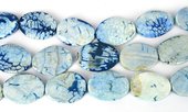 Agate Pol.flat Oval Blue 35x26mm per BEAD-beads incl pearls-Beadthemup