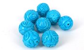 Howlite Dyed Carved 18mm bead EACH BEAD-beads incl pearls-Beadthemup