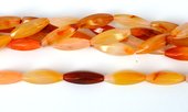 Carnelian Pol.6 sided Olive 30x10mm str 13 beads-beads incl pearls-Beadthemup