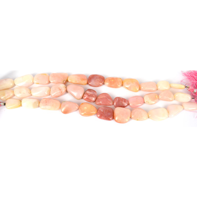 Pink Opal Pol.Nugget 18mm 1/2 strand 11 beads