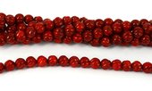 Coral AAA Red app 8mm Carved Round beads per strand 52 Beads-beads incl pearls-Beadthemup